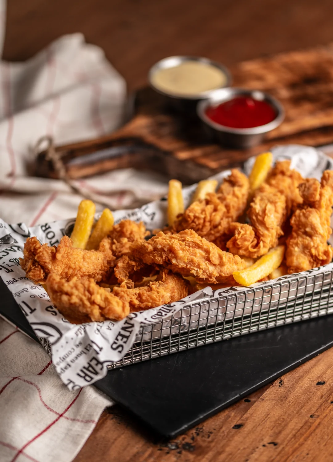 Tiras de pollo crujientes